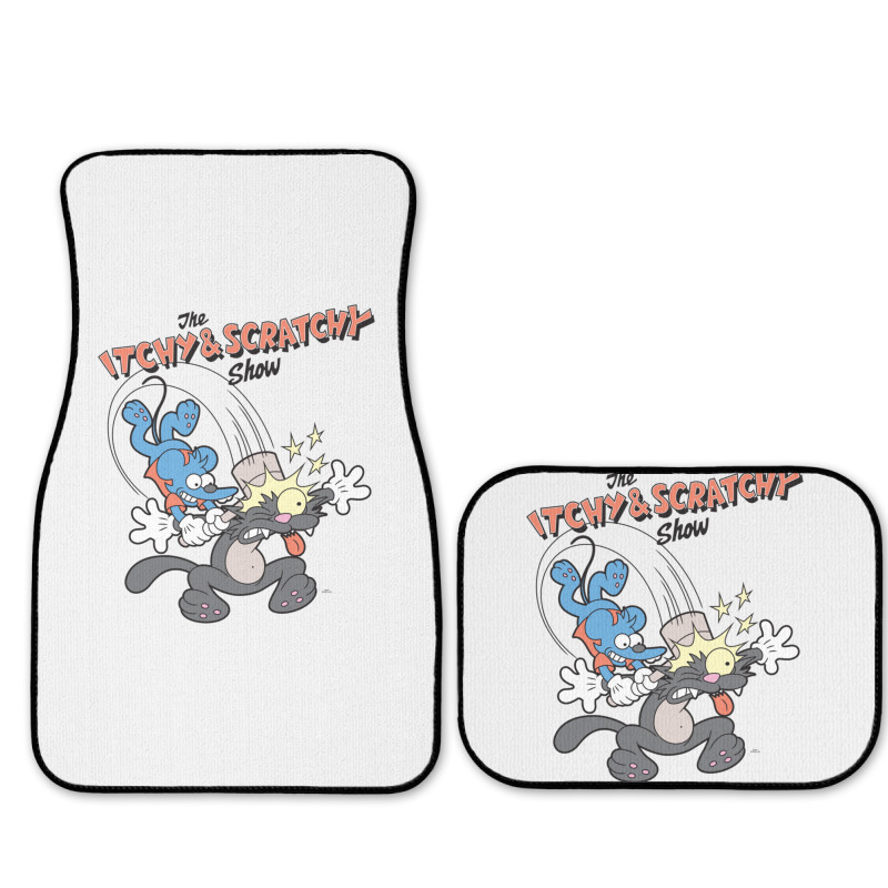 Us The Simpsons Itchy & Scratchy Hammer 01 Heather Grey H Pullover Hoo Full Set Car Mats | Artistshot