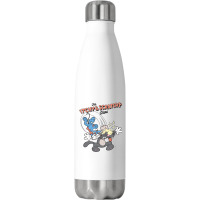 Us The Simpsons Itchy & Scratchy Hammer 01 Heather Grey H Pullover Hoo Stainless Steel Water Bottle | Artistshot