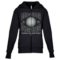 Bad Moon Rising Youth Zipper Hoodie | Artistshot