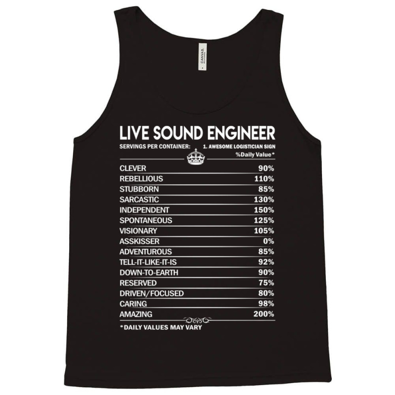 Live Sound Engineer T Shirt - Live Sound Engineer Factors Daily Gift I Tank Top by Kuwannin528 | Artistshot