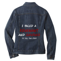 Phasmophobia I Faced A Revenant And Survived Ladies Denim Jacket | Artistshot