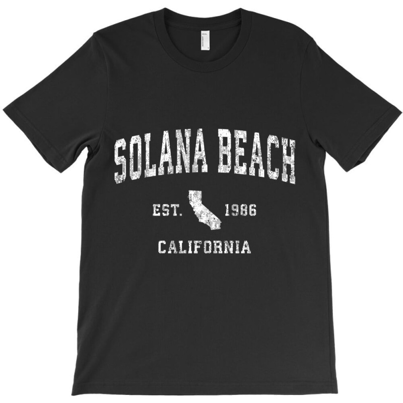 Solana Beach California Ca Vintage Athletic Sports Design Pullover Hoo T-Shirt by cm-arts | Artistshot