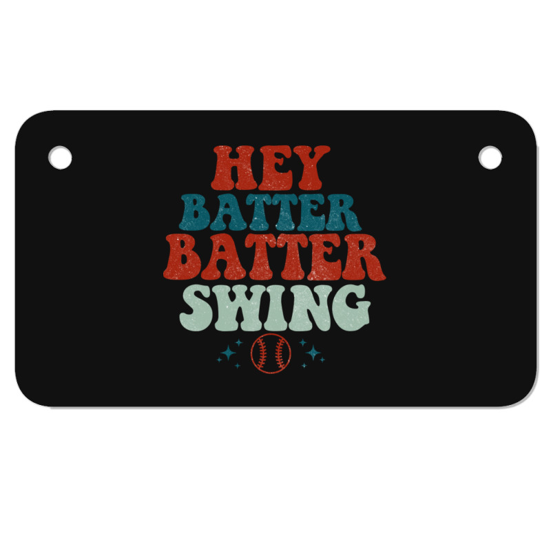 Hey Batter Batter Swing Motorcycle License Plate | Artistshot