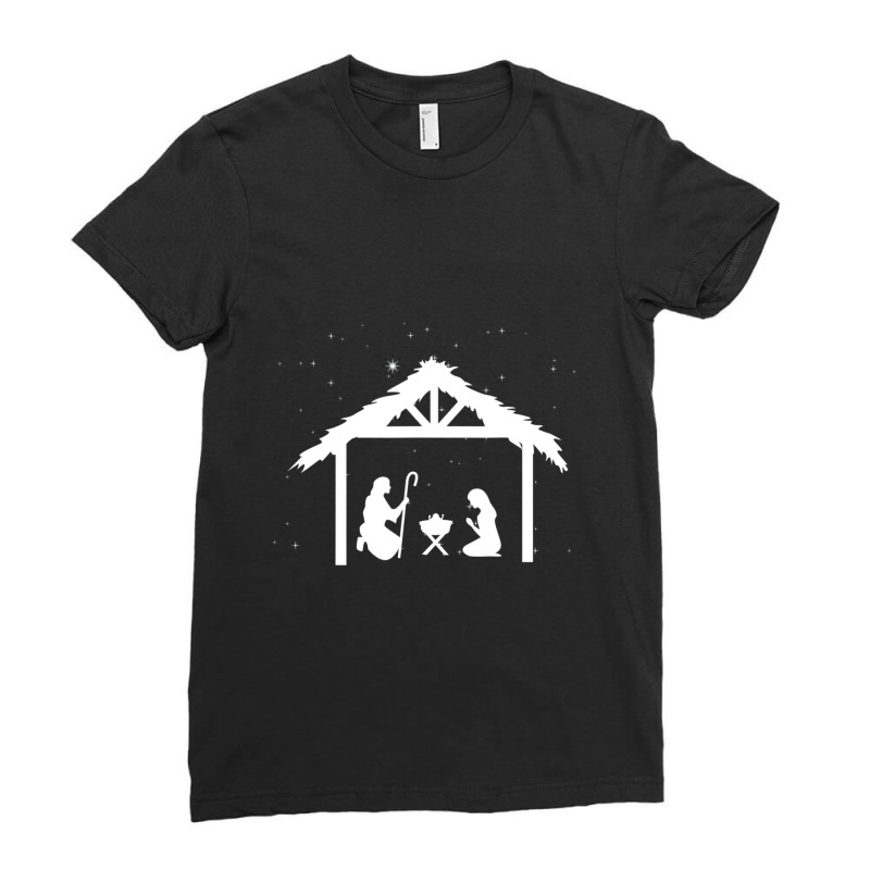 Christian Jesus Of Bethlehem Gift Christmas Nativity Scene Ladies Fitted T-Shirt by thangdinhsinhelf | Artistshot