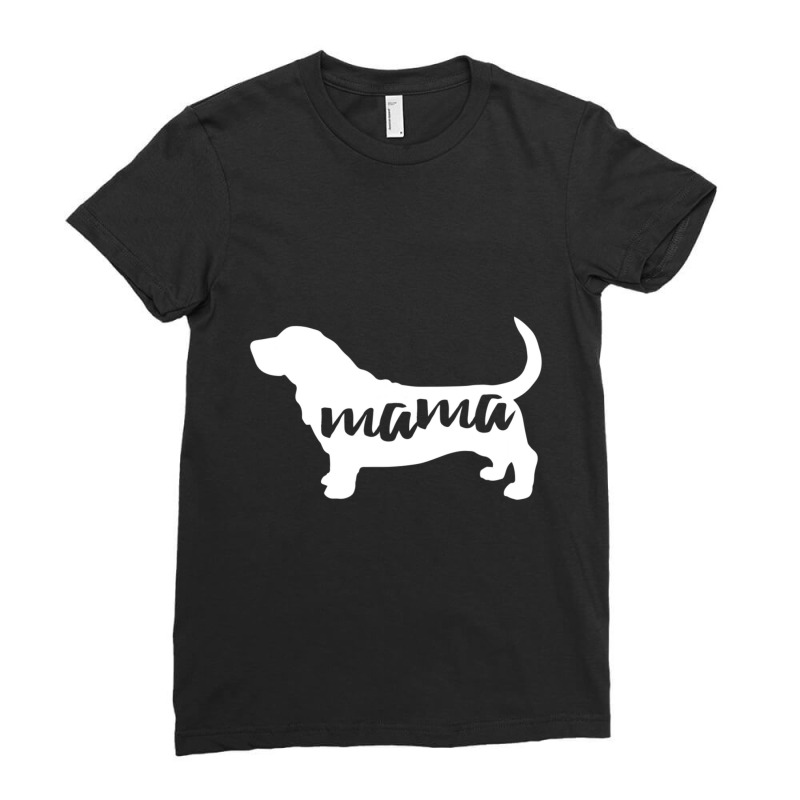 Basset Hounds Dog Mama Ladies Fitted T-Shirt by cm-arts | Artistshot