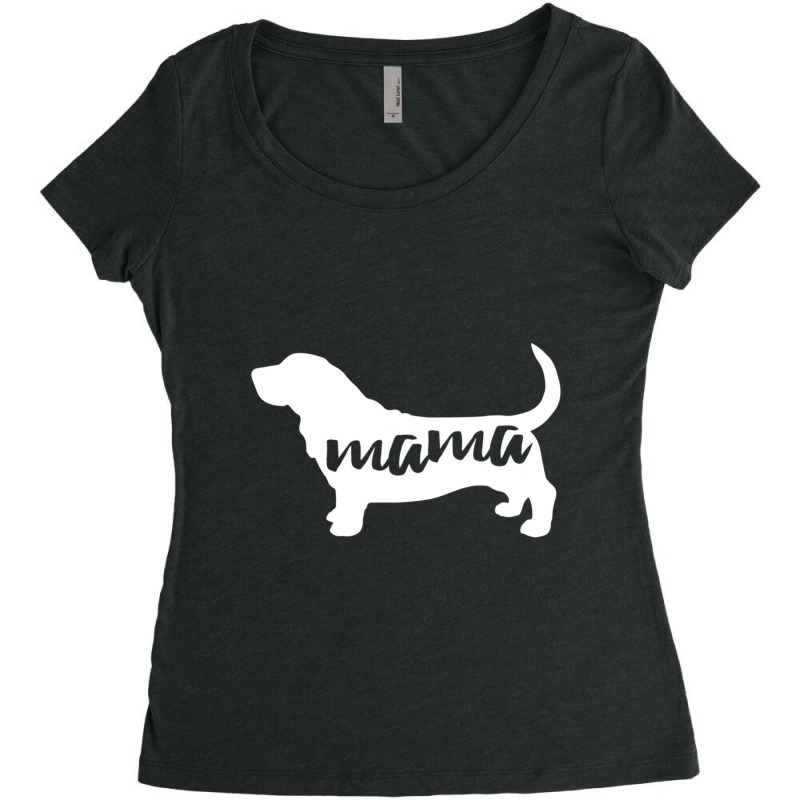 Basset Hounds Dog Mama Women's Triblend Scoop T-shirt by cm-arts | Artistshot