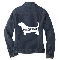 Basset Hounds Dog Mama Ladies Denim Jacket | Artistshot