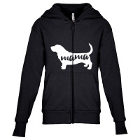 Basset Hounds Dog Mama Youth Zipper Hoodie | Artistshot