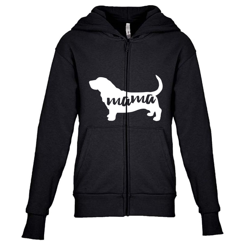 Basset Hounds Dog Mama Youth Zipper Hoodie by cm-arts | Artistshot