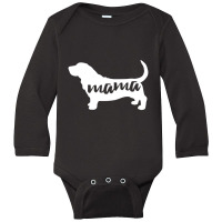 Basset Hounds Dog Mama Long Sleeve Baby Bodysuit | Artistshot