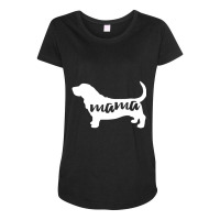 Basset Hounds Dog Mama Maternity Scoop Neck T-shirt | Artistshot