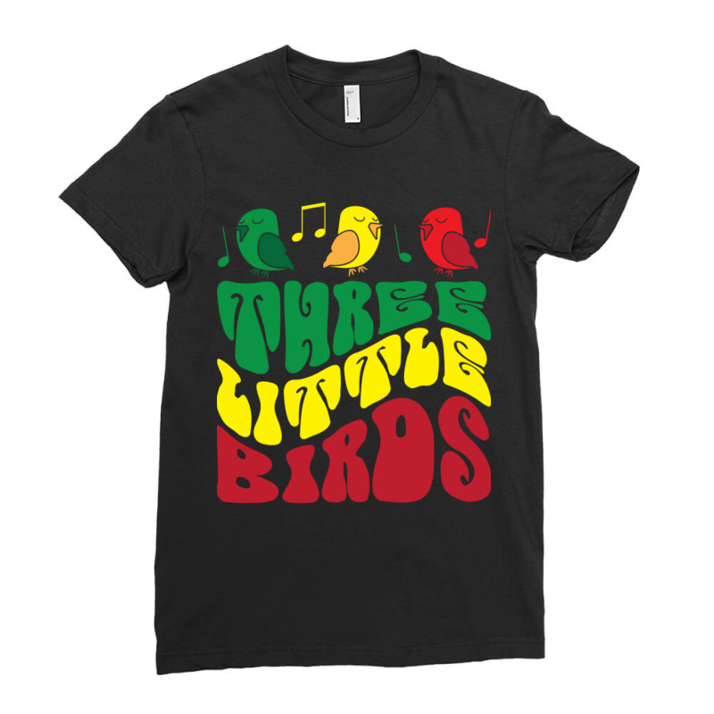 Three Little Birds Ladies Fitted T-Shirt by cm-arts | Artistshot