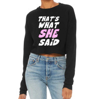 History She Said Season Cropped Sweater | Artistshot