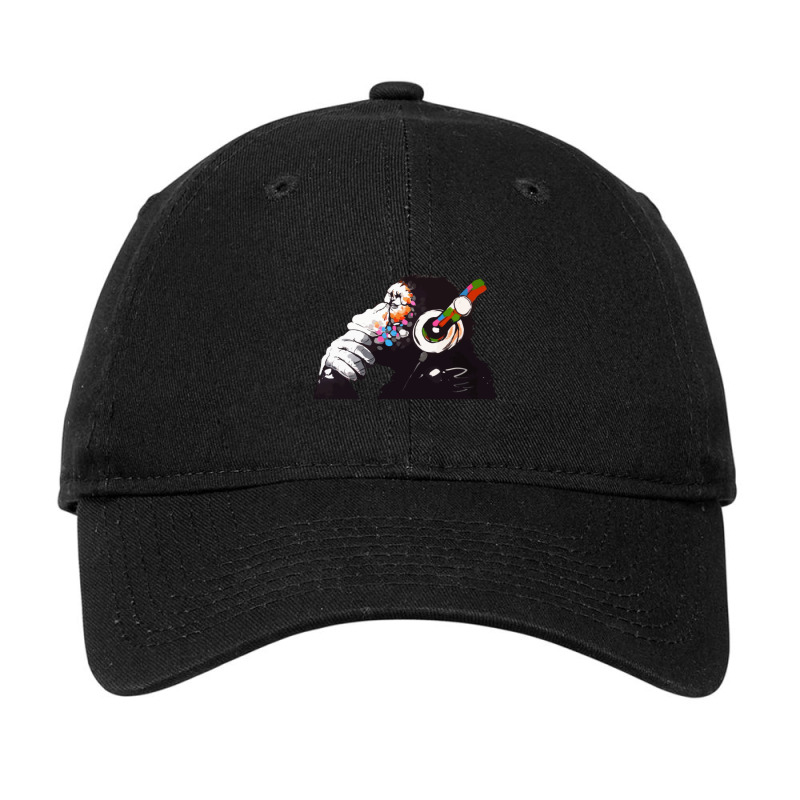 Banksy Dj Monkey Thinker Adjustable Cap by cm-arts | Artistshot