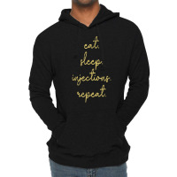 Vintage Eat Sleep Injections Repeat Med Spa Nurse Injector T Shirt Lightweight Hoodie | Artistshot