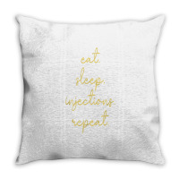 Vintage Eat Sleep Injections Repeat Med Spa Nurse Injector T Shirt Throw Pillow | Artistshot