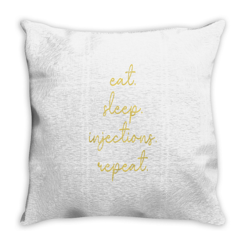 Vintage Eat Sleep Injections Repeat Med Spa Nurse Injector T Shirt Throw Pillow | Artistshot