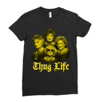 Thug Life Golden Ladies Fitted T-shirt | Artistshot