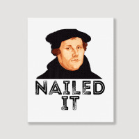 Martin Luther Nailed It 500th Reformation Day Protestant Premium T Shi Portrait Canvas Print | Artistshot