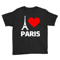 Paris Eiffel Tower Pullover Hoodie   I Love Paris For Girls Youth Tee | Artistshot