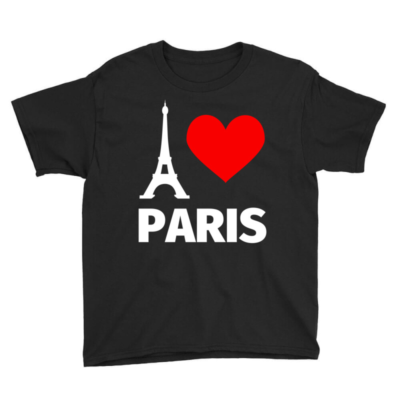 Paris Eiffel Tower Pullover Hoodie   I Love Paris For Girls Youth Tee by cm-arts | Artistshot