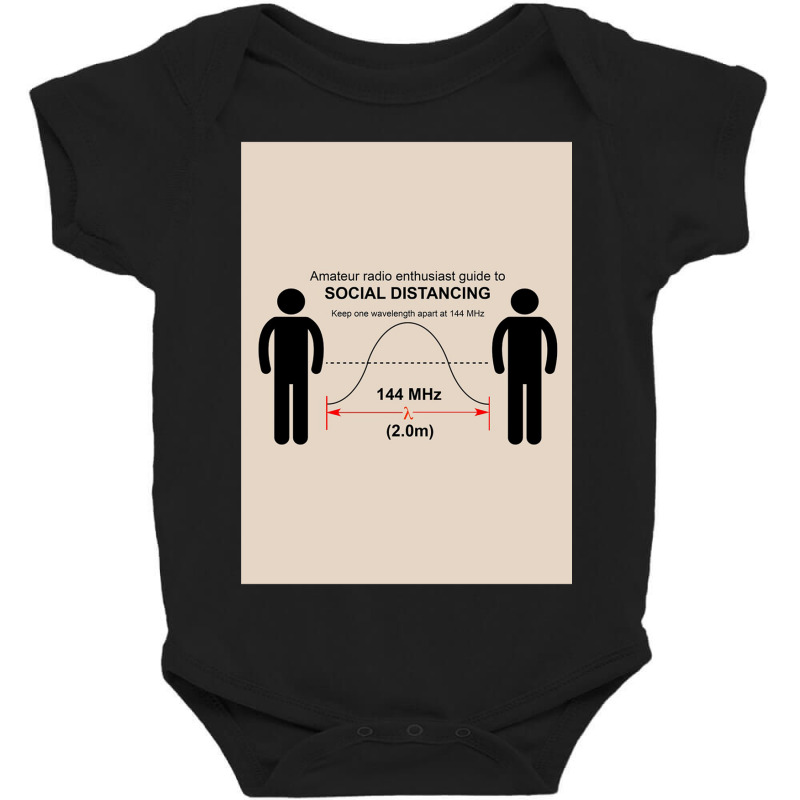 Amateur Radio Social Distancing Baby Bodysuit by pertio | Artistshot