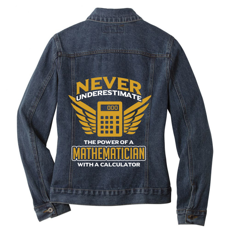 Math Calculator Ladies Denim Jacket by cm-arts | Artistshot