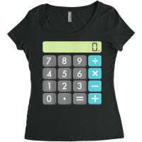 Calculator Halloween Costume Shirt Math Geek Cool Scary Gift T Shirt Women's Triblend Scoop T-shirt | Artistshot