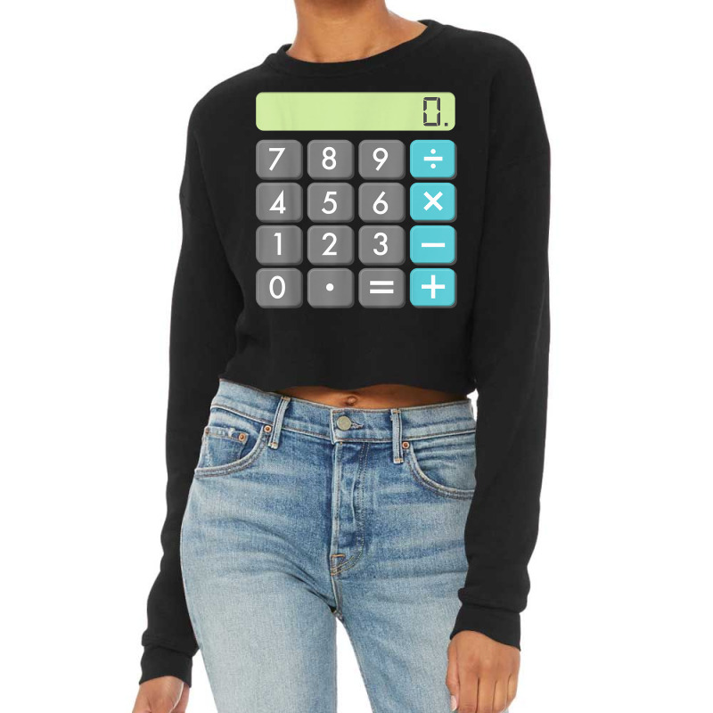 Calculator Halloween Costume Shirt Math Geek Cool Scary Gift T Shirt Cropped Sweater by judexynuk | Artistshot