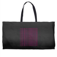 Live With Perfection Pink Typography Pattern Aesthetic Weekender Totes | Artistshot