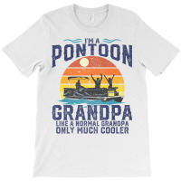 Mens Pontoon Grandpa Captain Retro Funny Boating Fathers Day Gift Prem T-shirt | Artistshot