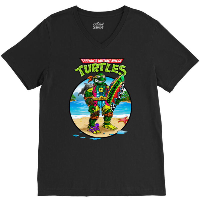 Mike The Sewer Surfer V-Neck Tee by cm-arts | Artistshot