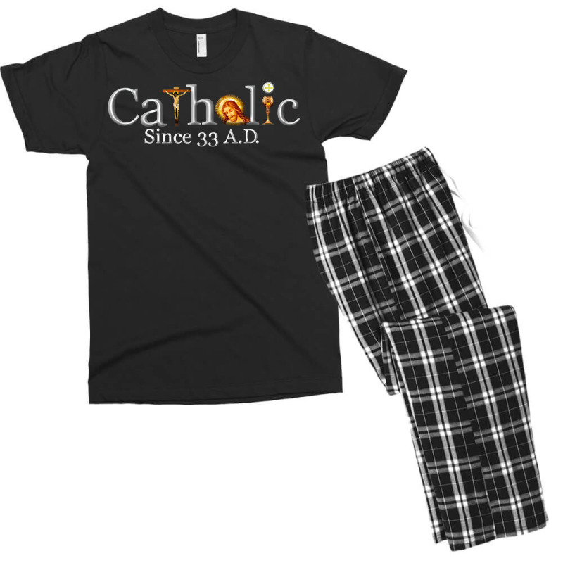 Catholic Since 33 Ad T Shirt Men's T-shirt Pajama Set | Artistshot