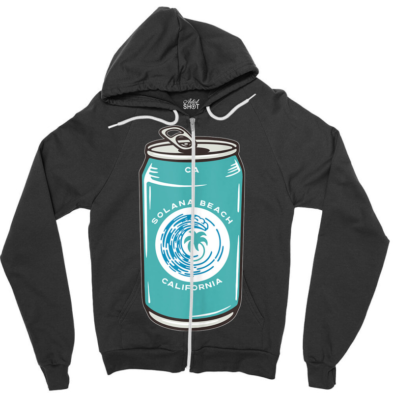 Solana Beach California Ca Beer Soda Pop Drinking Souvenir Tank Top Zipper Hoodie by cm-arts | Artistshot