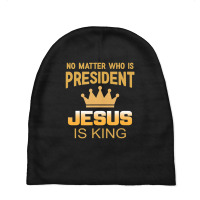 Christian Religious Apparel, Jesus Is King Baby Beanies | Artistshot