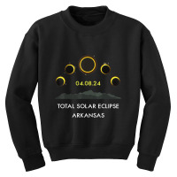 America Totality 04 08 24 Total Solar Eclipse 2024 Arkansas Youth Sweatshirt | Artistshot