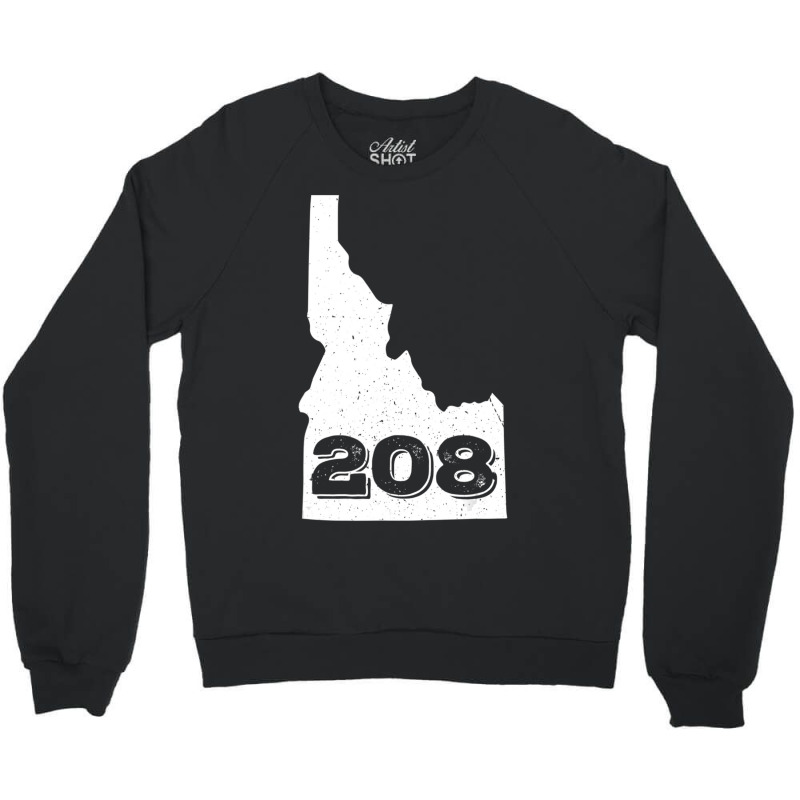 Area Code 208 Boise Idaho Home State Crewneck Sweatshirt by cm-arts | Artistshot