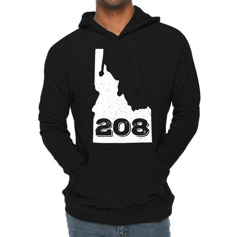 Area Code 208 Boise Idaho Home State Lightweight Hoodie by cm-arts | Artistshot