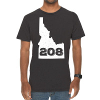 Area Code 208 Boise Idaho Home State Vintage T-shirt | Artistshot