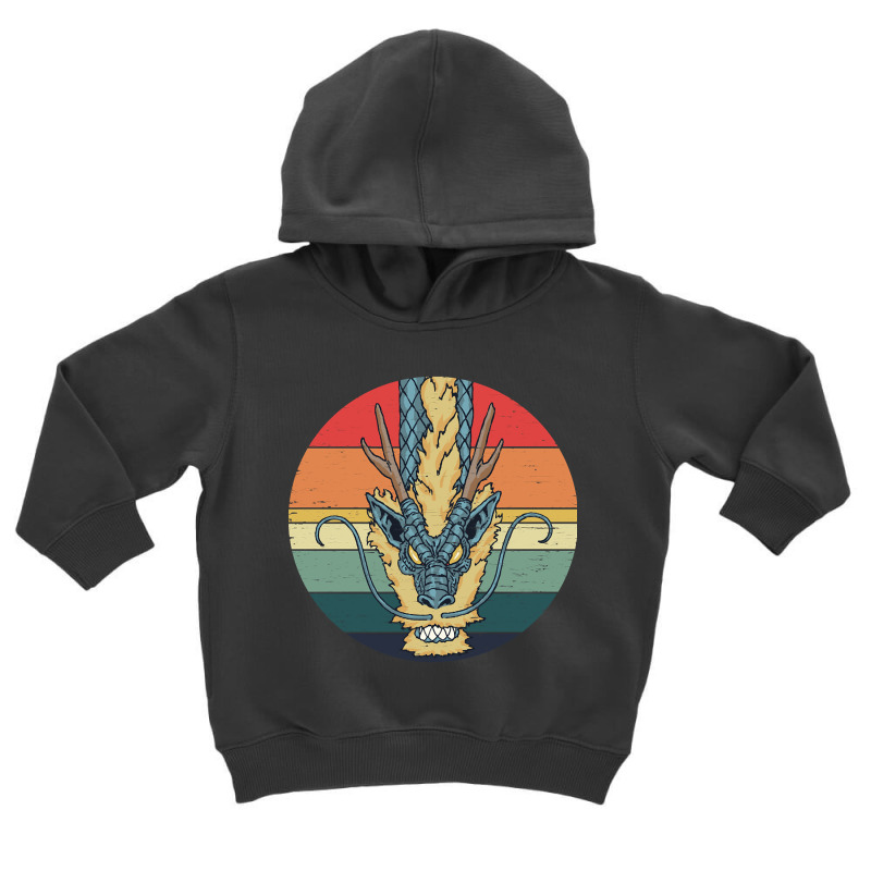 Oriental Blue Dragon, Oriental Blue Dragons, Oriental Blue Dragon Retr Toddler Hoodie | Artistshot