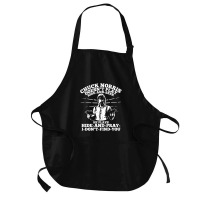 Chuck Norris Doesn't Play Hide And Seek Quote Medium-length Apron | Artistshot