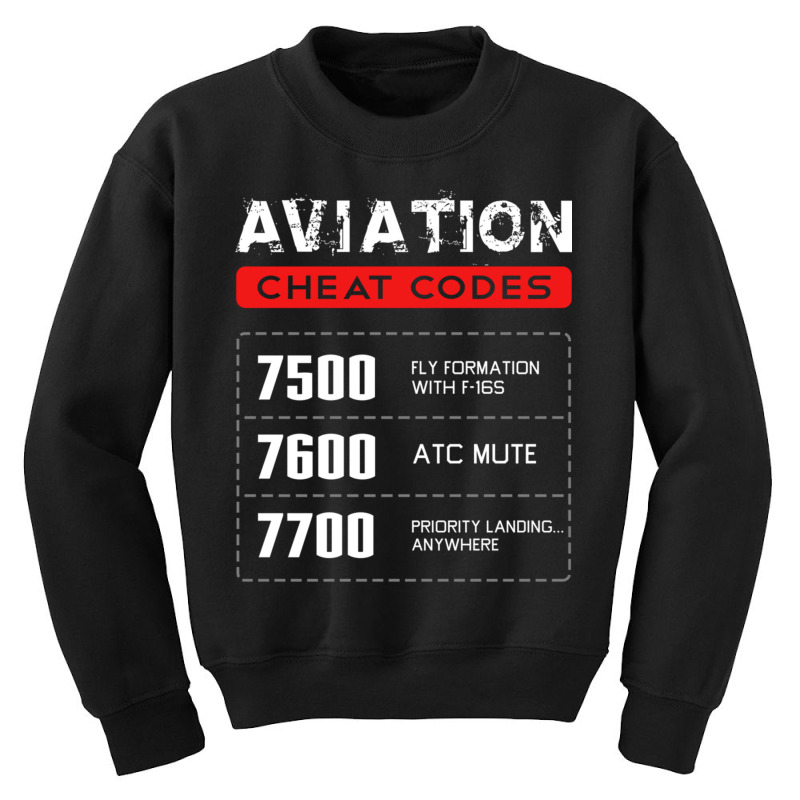 Aviation Cheat Codes Gift, Aviation Gift, Pilogift Pullover Hoodie Youth Sweatshirt by cm-arts | Artistshot