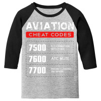 Aviation Cheat Codes Gift, Aviation Gift, Pilogift Pullover Hoodie Youth 3/4 Sleeve | Artistshot