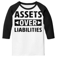 Assets Over Liabilities Funny Accounting Accountant Graphic Pullover H Youth 3/4 Sleeve | Artistshot