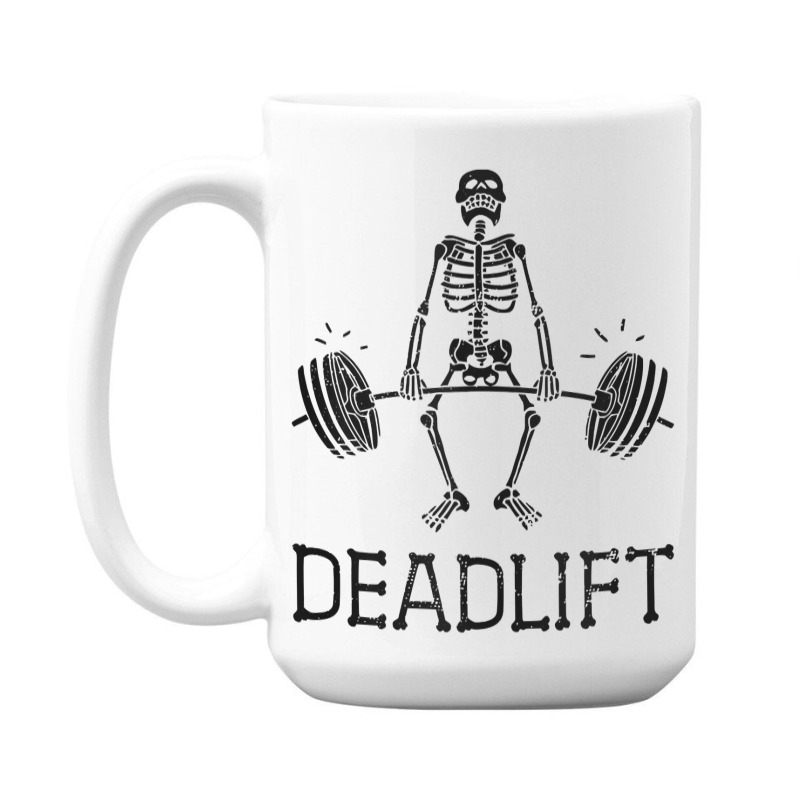 Deadlift Funny Halloween Skeleton Weight Lifting Workout Tank Top 15 Oz Coffee Mug | Artistshot