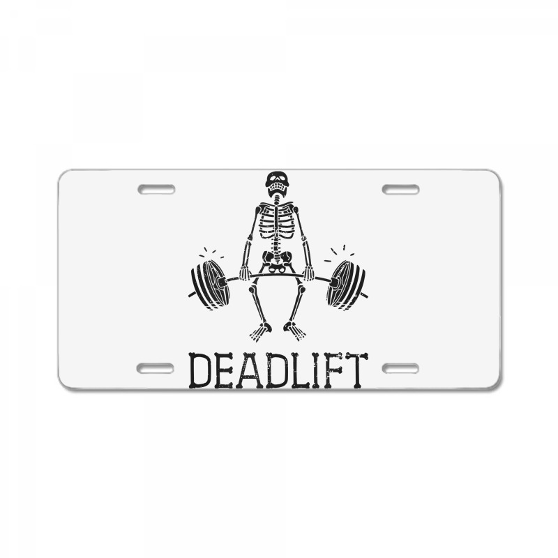 Deadlift Funny Halloween Skeleton Weight Lifting Workout Tank Top License Plate | Artistshot