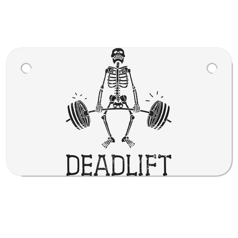 Deadlift Funny Halloween Skeleton Weight Lifting Workout Tank Top Motorcycle License Plate | Artistshot