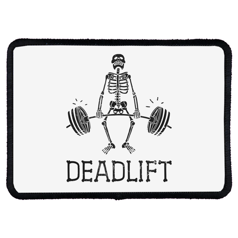 Deadlift Funny Halloween Skeleton Weight Lifting Workout Tank Top Rectangle Patch | Artistshot