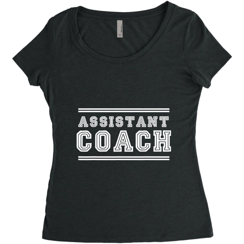 Assistant Coach Best Ever Sport Game Mentor Women's Triblend Scoop T-shirt by cm-arts | Artistshot