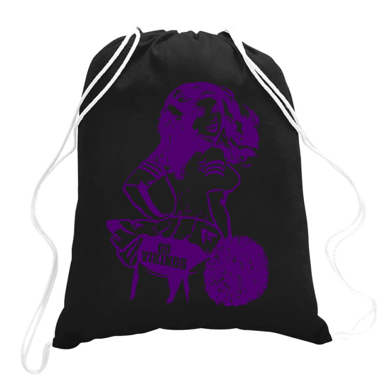 Minnesota Retro Cheerleader Drawstring Bags | Artistshot